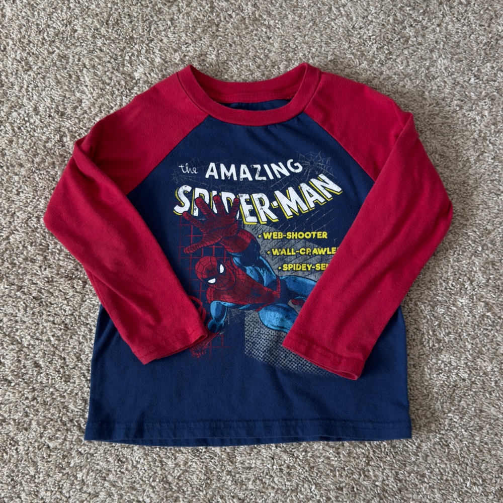 Marvel The amazing spider man long sleeve t-shirt tee shirt size 4T